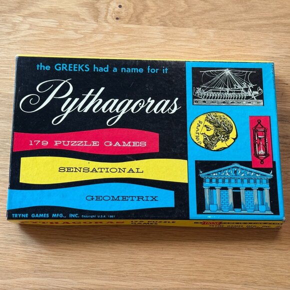 Vintage Pythagoras A Game of 179 Puzzles, Tangram, Tryne No. 125, Copyright 1961 - Picture 1 of 13